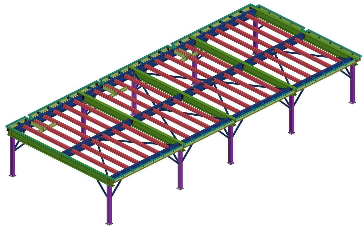3D model of main office structural support steel